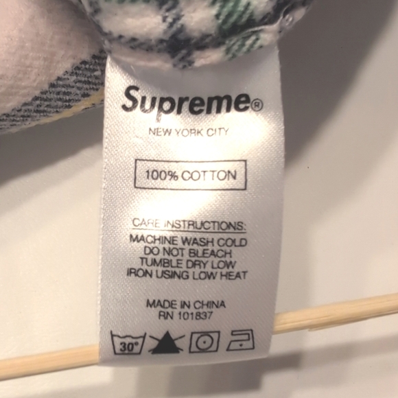 SUPREME Pink Tartan Plaid Flannel Cargo Vest Size Medium - Picture 9 of 10